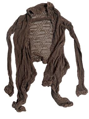 Brown Grey Knit Cardigan